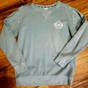 PINK Victoria's Secret Women's Sage And White Top Size Small